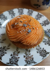 A Piece Of Decorated Irn Bru Cupcake