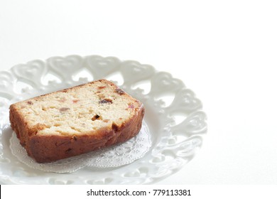 Piece Of Dried Fruit Pound Cake