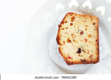 Piece Of Dried Fruit Pound Cake