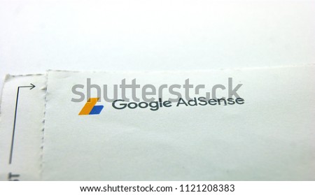 piece of envelope from google adsense which deliver a pin 