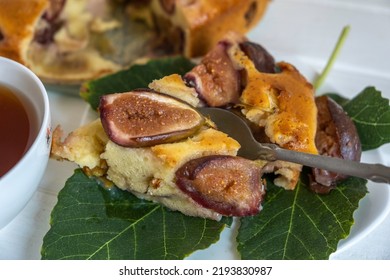 Piece Of Fig And Honey Cake For Jewish Holiday Rosh Hashanah.