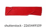 A piece of general purpose vinyl red tape isolated on white