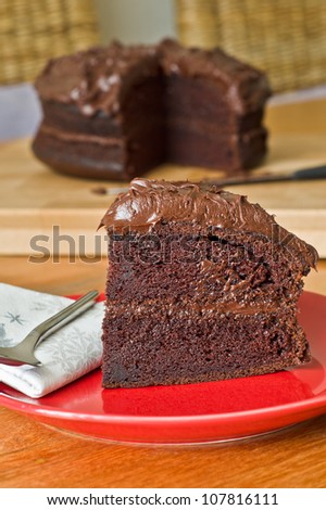 Similar – Image, Stock Photo Chocolate brownie pieces on wooden background