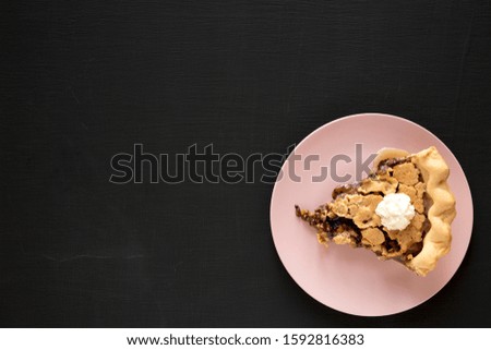 Similar – Image, Stock Photo Pink chocolate pie sliced and Christmas Advent concept