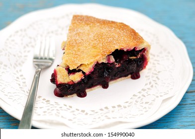 A Piece Of Juicy Black Currant Pie