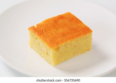 Piece Of Lemon Sponge Cake