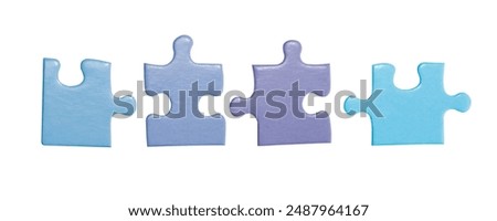Piece missing from jigsaw puzzle isolated over the white background.