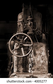 A Piece Of Old And Rusty Machinery