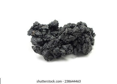 Piece Of Petroleum Coke On A White Background