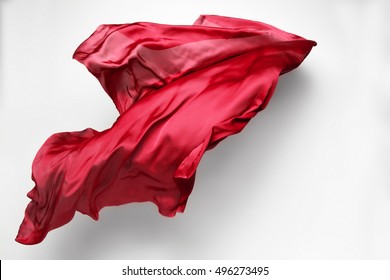 piece of red fabric soaring, art object, design element