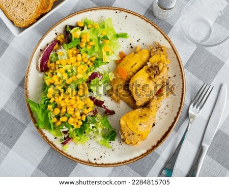 Similar – Foto Bild Gesunder Salat mit Hähnchenbrust und Mango