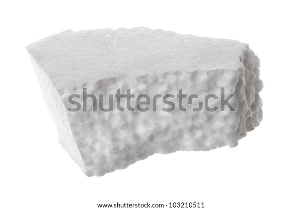 Piece Styrofoam On White Background Stock Photo Edit Now 103210511