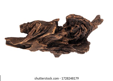 Piece Of Wood On White Background, Old Wood, Wood For Home And Garden Decoration.