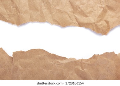 piece wrinkled crumpled paper texture isolated white background