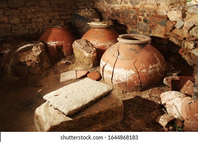 Pieces Of Ancient Ceramic Pottery Indoor 