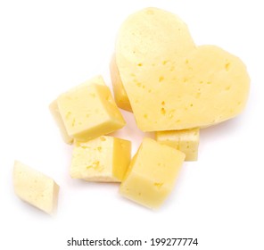 pieces of cheese isolated on white - Powered by Shutterstock