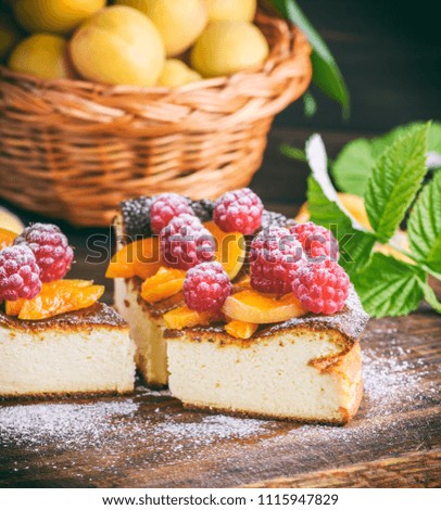 Similar – Image, Stock Photo pieces of cottage cheese pie