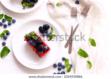 Similar – Image, Stock Photo half a pie from cottage cheese