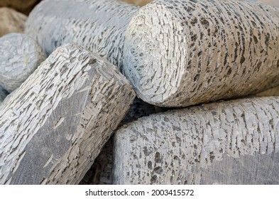 Pieces Of Handcrafted Alabaster Stone In Egypt Close Up