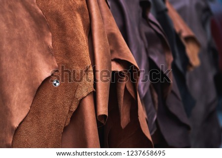 pieces of leather for the production of furniture