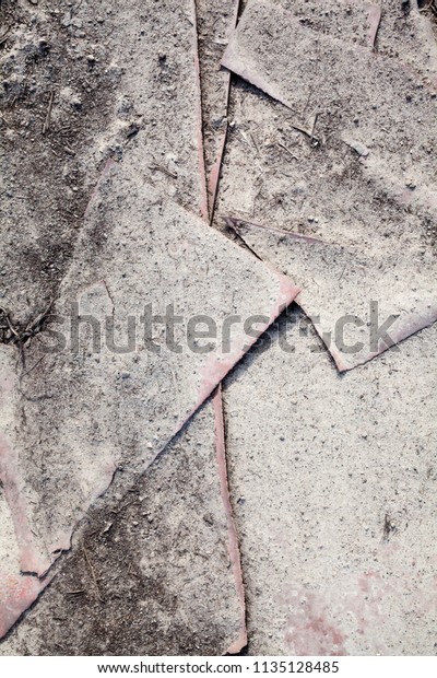 Pieces Old Linoleum Lino Covered Dust Stock Photo Edit Now