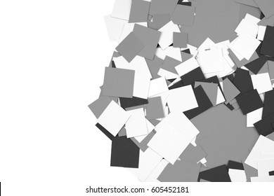 Pieces of  paper on white background / Abstract paper background / Collage - Shutterstock ID 605452181