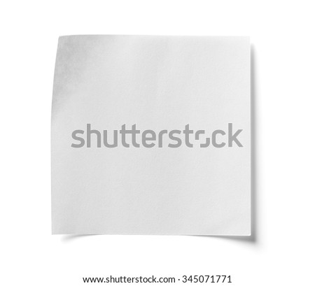 Pieces of paper on white background, isolated