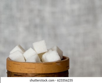 Pieces Of Refined Sugar For Coffee And Tea