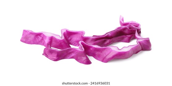 Pieces of shredded red cabbage isolated on white - Powered by Shutterstock