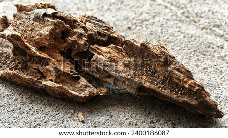 Pieces of wood on stone