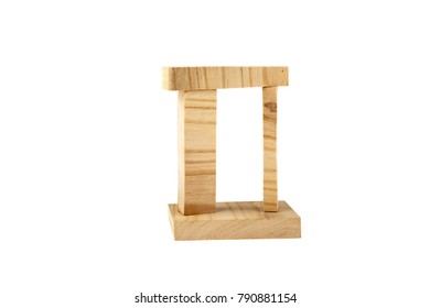 pieces of a wooden board on a white background - Shutterstock ID 790881154