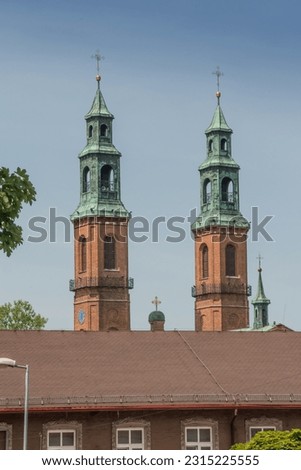 Piekary Slaskie in Upper Silesia (Gorny Slask) region of Poland. Neo-romanesque basilica of St Mary and St Bartholomew.