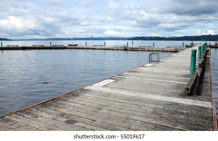 Pier along Lake Washington in Kirkland park