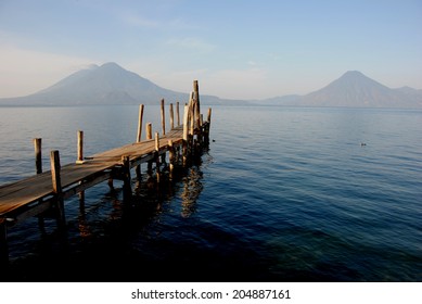 Pier At Atitlan Lake, Guatemala