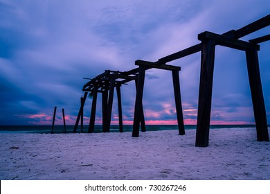 Pier At Camp Helen State Park Outside Panama City Beach, Florida.