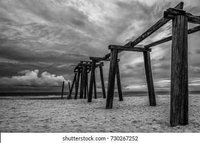 Pier At Camp Helen State Park Outside Panama City Beach, Florida.