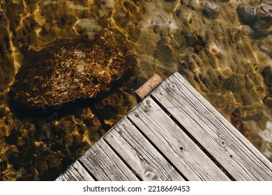 Pier And Clear Lake Water