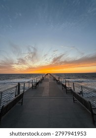 Pier Empty Cool View Sunset on Ocean