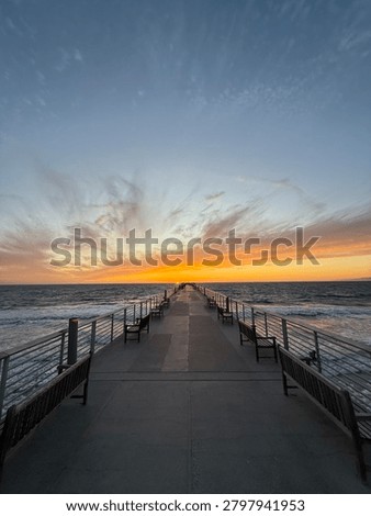 Pier Empty Cool View Sunset on Ocean