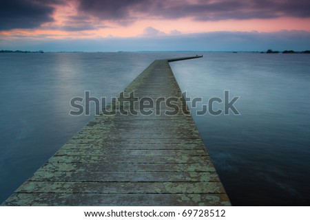 Pier in eveningsun