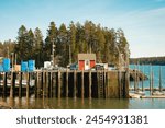 Pier at the harbor in Cutler, Maine