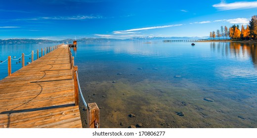 Pier In A Lake, Tahoe City, Lake Tahoe, California, USA