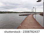 Pier at Lake Tyler on Cloudy Day in Rural East Texas