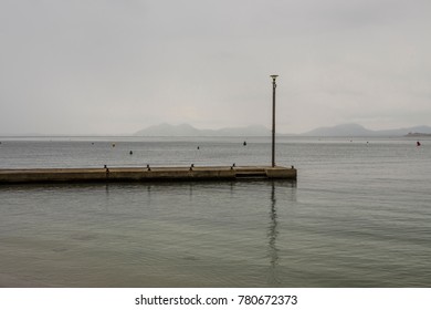 pier with a lantern