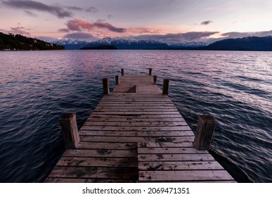 Pier Located On Lake Nahuel Huapi