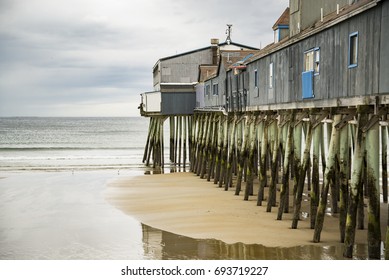 Pier At Old Orchard Beach On Saco Bay In York County, Maine