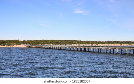 Pier on the Baltic Sea in the town of Palanga in Lithuania 