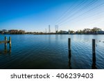 Pier pilings at Merritt Point Park, in Dundalk, Maryland.