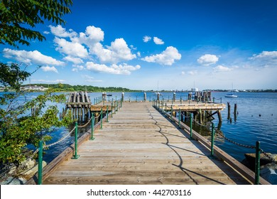 Pier In The Seekonk River, In Providence, Rhode Island.