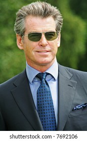 Pierce Brosnan At The Cartier International Polo Day At The Guards Polo Club In Windsor- 29 July 2007